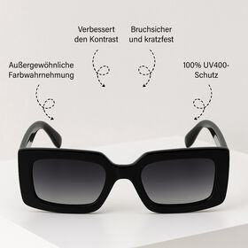 Sole und Luce - Swiss Eyewear - Transparente Polarisierende Damen Sonnenbrille, Schwarz