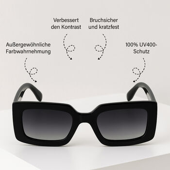 Sole und Luce - Swiss Eyewear - Transparente Polarisierende Damen Sonnenbrille, Schwarz