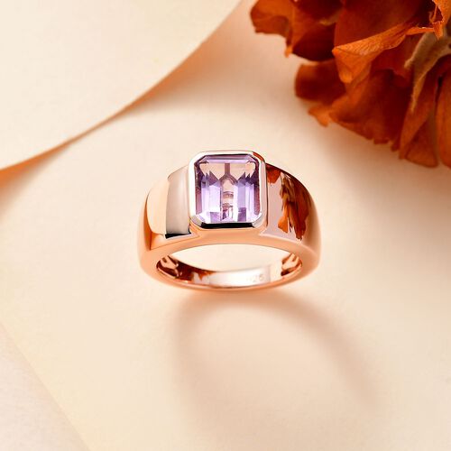 Rosa Amethyst Ring 925 Silber Roségold Vermeil (Größe 17.00) ca. 2,31 ct image number 1