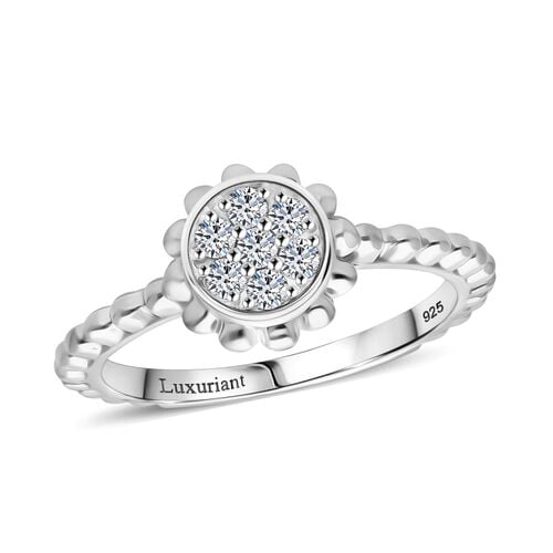 Lab Grown Diamant SI Ring 925 Silber rhodiniert (Größe 17.00) ca. 0,15 ct image number 3