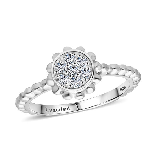 LUXURIANT SI-GH Labor Diamant Ring, 925 Silber rhodiniert - 0,15 ct. image number 3