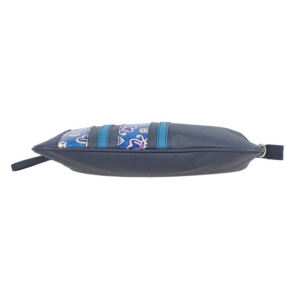 VIVID BY SUKRITI Crossbody-Tasche aus echtem Leder, Blau image number 6