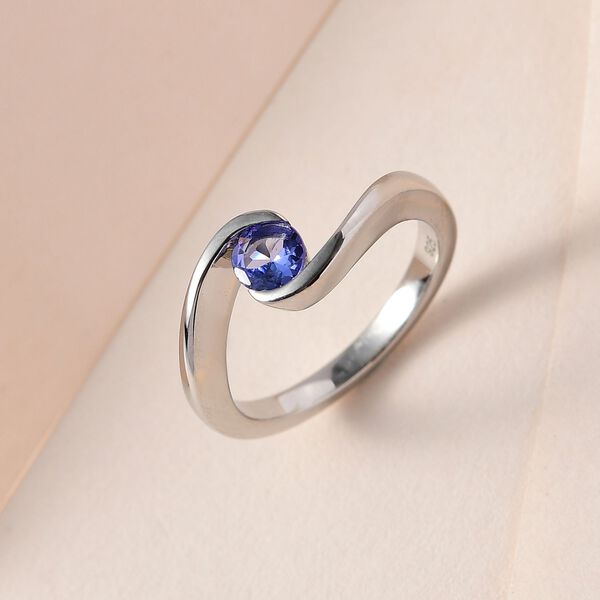 Tansanit Solitär Bypass Ring - 0,64 ct. image number 2