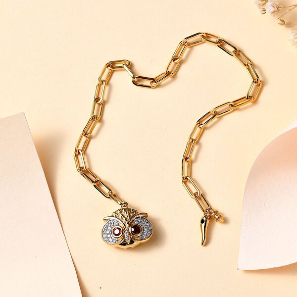 GP Trifono Kollektion- Mosambik Granat, Zirkon und Kanchanaburi blaues Saphir-Armband, 19 cm - 0,50 ct. image number 2