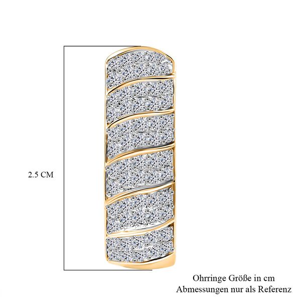 LUXURIANT DIAMOND - Lab Grown Diamant SI-GH SGL zertifiziert Ohrringe 925 Silber 750 Gelbgold Vermeil ca. 2.00 ct image number 4