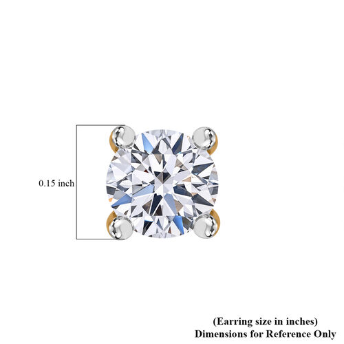 LUXURIANT DIAMOND- SGL zertifizierte VS-EF Labor Diamant Ohrringe in 375 Gelbgold - 0,50 ct. image number 4