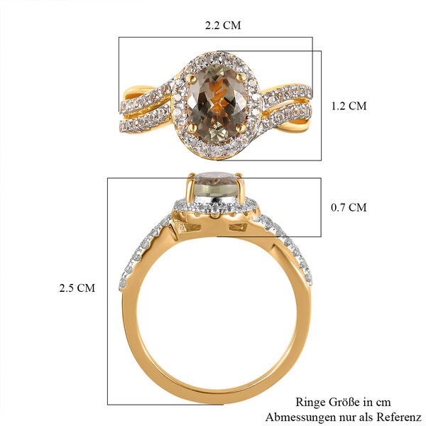 AAA Turkizit und Zirkon-Ring - 1,81 ct. image number 7