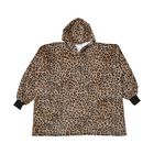 Doppellagige, superweiche Hoodie-Decke mit Sherpa-Futter, Leopard-Muster image number 0