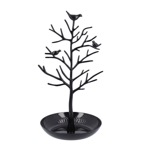 Antiker Vogel Baum Schmuckständer, Schwarz image number 0