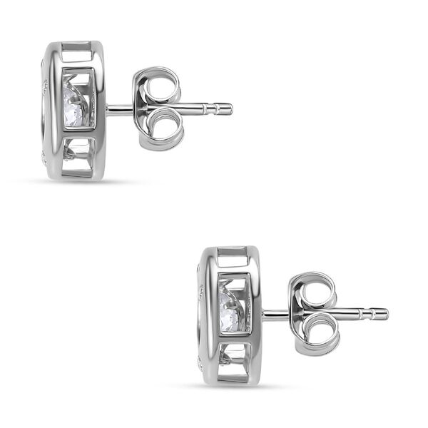 Moissanit Ohrringe, 925 Silber rhodiniert - 0,58 ct. image number 4