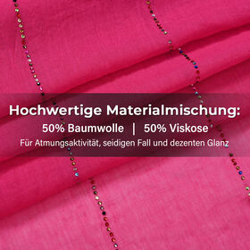 Perlenverzierter Schal, 50% Baumwolle 50% Viskose, 180x90cm, Rosa