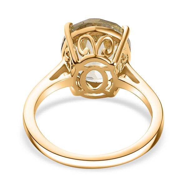 AA Prasiolith Ring, 925 Silber vergoldet (Größe 21.00) ca. 4.42 ct image number 6