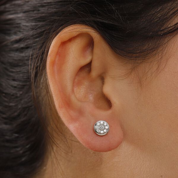 LUXURIANT SI-GH Labor Diamant Ohrringe, 925 Silber rhodiniert - 0,50 ct. image number 2