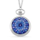 STRADA - Blaues Murano-Stil Glas Uhren 91.4 cm Eisen