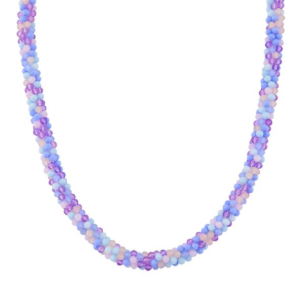 Mehrfarbige lila Kristall 45cm Halskette