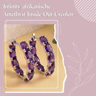 Infinity afrikanische Amethyst-Inside-Out-Creolen image number 5