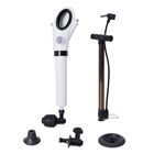 Manueller Druckluft-Abflussreiniger mit 4 Aufsätzen, für Toilettenabflüsse, Waschbecken im Bad & Spülbecken