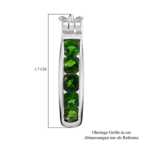 Nat&uuml;rlicher Chromdiopsid Ohrringe 925 Silber ca. 1.02 ct image number 5
