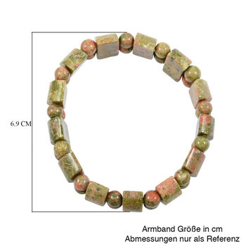 Flexibles Regenbogen Picasso Jaspis Armband - 142,50 ct.