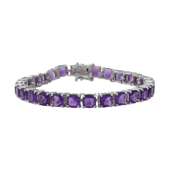 Lusaka Amethyst-Armband, ca. 19 cm, 925 Silber platiniert ca. 26,54 ct