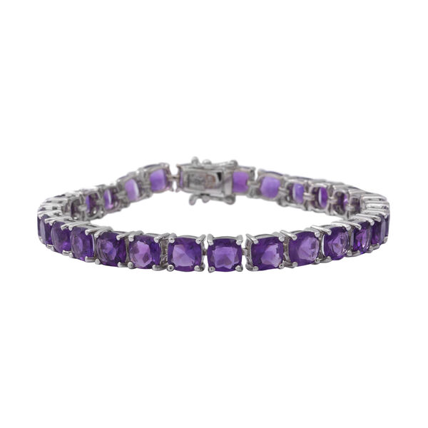 Lusaka Amethyst-Armband, ca. 19 cm, 925 Silber platiniert ca. 26,54 ct