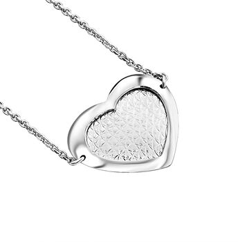 Herz-Bolo Armband, ca. 23 cm, 925 Silber rhodiniert