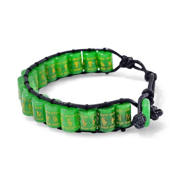 Flexibles gr&uuml;nes Jade Armband - 235 ct.