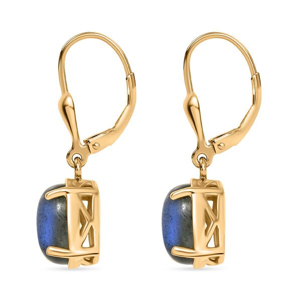 D'Joy AAA Labradorit Ohrringe 925 Silber 750 Gelbgold Vermeil ca. 3.83 ct image number 4