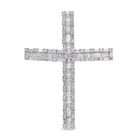 Weißer Diamant P Anhänger 925 Silber platiniert ca. 1,00 ct.