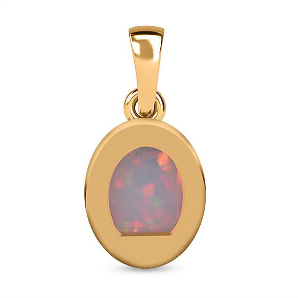 AA Nat&uuml;rlicher, &auml;thiopischer Welo Opal Anh&auml;nger 925 Silber Gelbgold Vermeil ca. 1,21 ct. image number 3