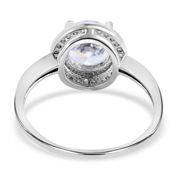 Lustro Stella - Wei&szlig;er Zirkonia Ring, 925 Silber platiniert (Gr&ouml;&szlig;e 16.00) ca. 3,65 ct image number 5