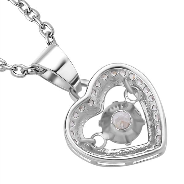 Wei&szlig;er Zirkonia-Anh&auml;nger mit Kette - 1,02 ct. image number 5