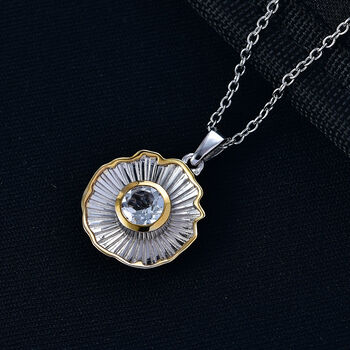 EverTrue wei&szlig;er Topas Anh&auml;nger mit 50cm Kette - 0,75 ct.