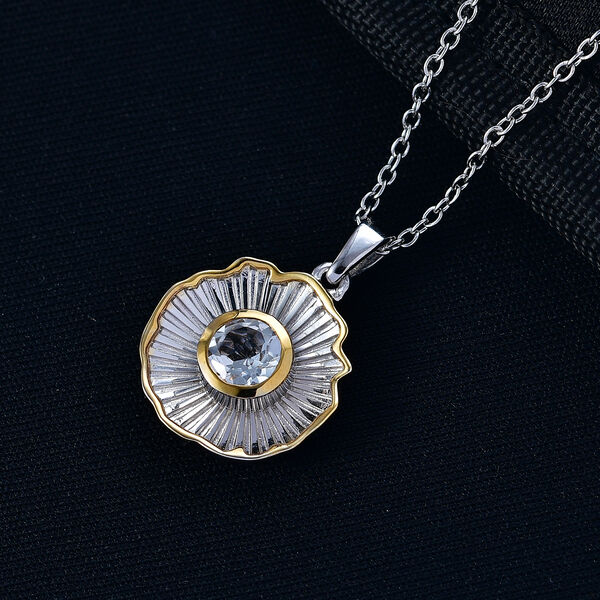 EverTrue wei&szlig;er Topas Anh&auml;nger mit 50cm Kette - 0,75 ct. image number 1