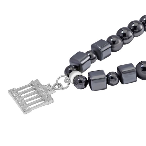 3er Set - H&auml;matit Drachen, Brandenburger Tor, und Eule Anh&auml;nger mit Kette, ca. 1320.00 ct image number 3