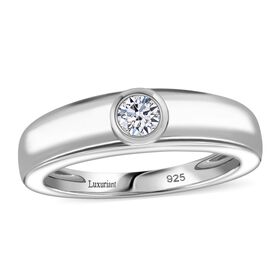 LUXURIANT VS-EF Labor Diamant Ring, 925 Silber rhodiniert - 0,25 ct.