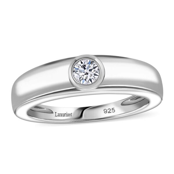 LUXURIANT VS-EF Labor Diamant Ring, 925 Silber rhodiniert - 0,25 ct. image number 2