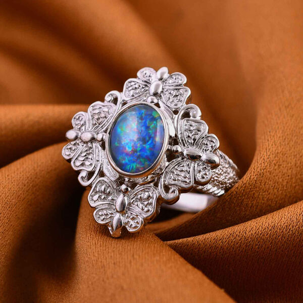 Royal Bali Kollektion - AA Boulder Opal Triplett Ring - 1,74 ct. image number 2