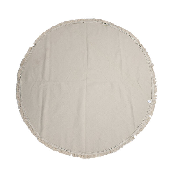 Handgewebter Teppich aus 100 % Baumwolle, 150 cm Durchmesser, Mandala Türkis image number 6