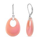 D'Joy Natürlicher Rosa Königsmuschel Perle Ohrringe 925 Silber rhodiniert ca. 36,00 ct.