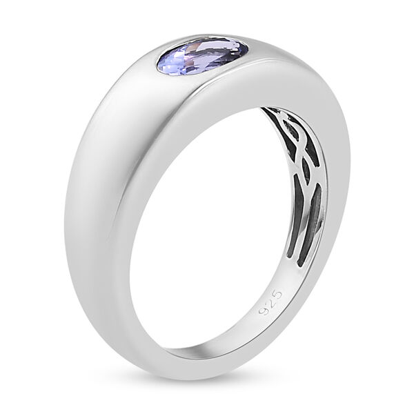 Tansanit Ring 925 Silber Platin-Überzug image number 5