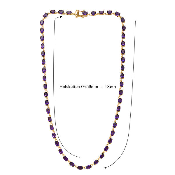 EVER TRUE Afrikanischer Amethyst Halskette ca. 45 cm Nickelfreies Messing ca. 23.52 ct image number 6