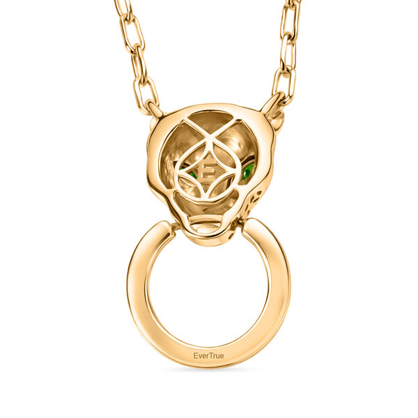 EVER TRUE Nat&uuml;rlicher Chromdiopsid Halskette ca. 50 cm Nickelfreies Messing ca. 0,17 ct. image number 4