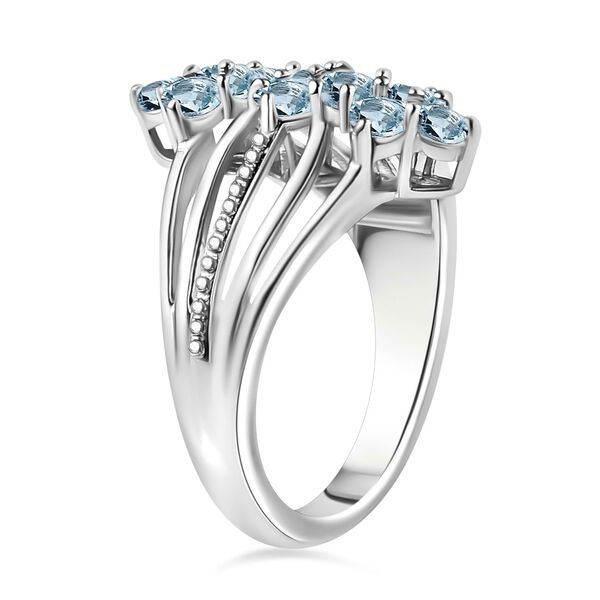 Himmelblauer Topas Ring Messing (Gr&ouml;&szlig;e 17.00) ca. 1,38 ct image number 4