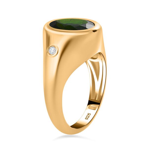 Nat&uuml;rlicher Chromdiopsid und Moissanit Ring - 3,63 ct. image number 5