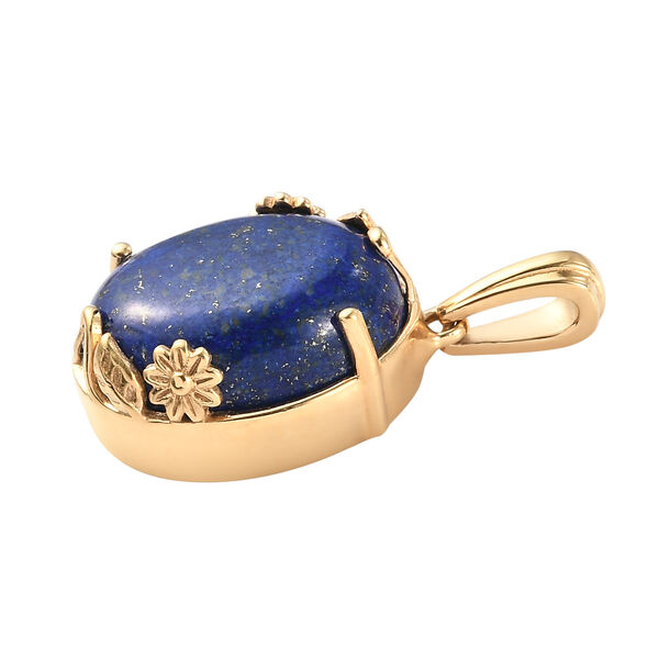 Lapislazuli Anh&auml;nger 950 Kupfer Ionenbeschichtetes Gold Platin ca. 9,89 ct image number 4