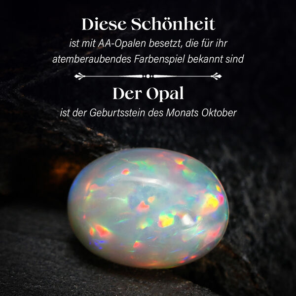 AA Nat&uuml;rlicher, &auml;thiopischer Welo Opal Armband ca. 20 cm 925 Silber rhodiniert ca. 9,04 ct. image number 4