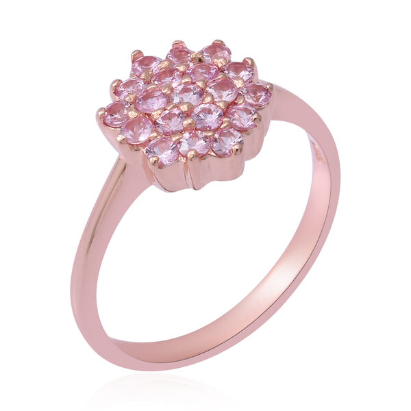 Rosa Saphir Ring 925 Silber ros&eacute;vergoldet  ca. 0,82 ct image number 3