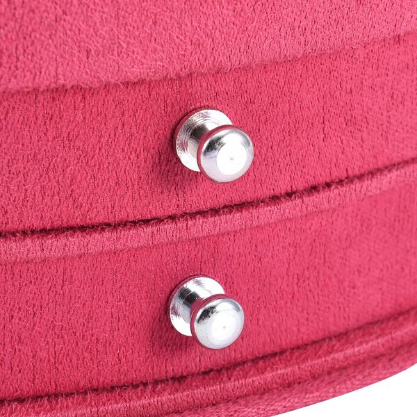 Samt-Schmuckk&auml;stchen mit Spiegel und 2 herausnehmbaren Schubladen, 14.5x12x10.5cm, Rosa image number 5