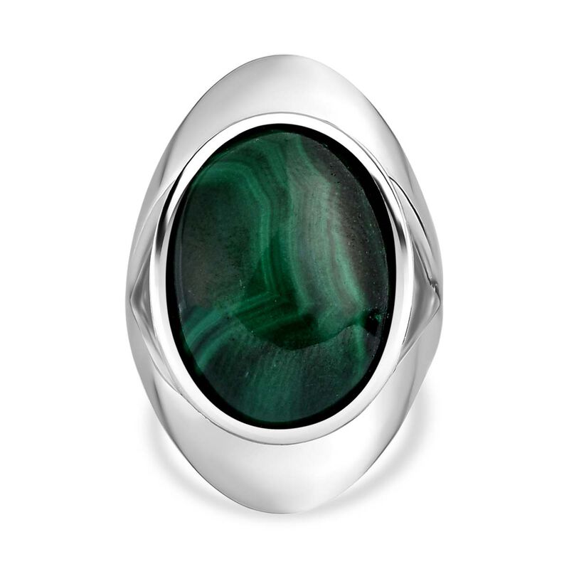 Malachit Ring Edelstahl (Größe 16.00) ca. 20,76 ct image number 0
